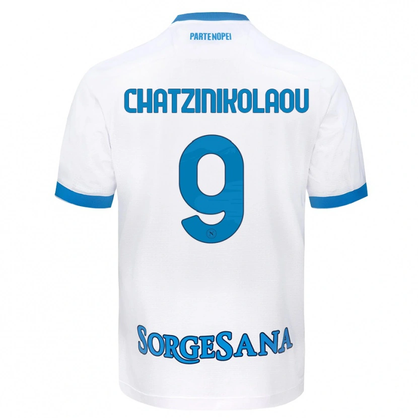 Danxen Niño Camiseta Despoina Chatzinikolaou #9 Blanco Azul Cielo 2ª Equipación 2026/27 La Camisa