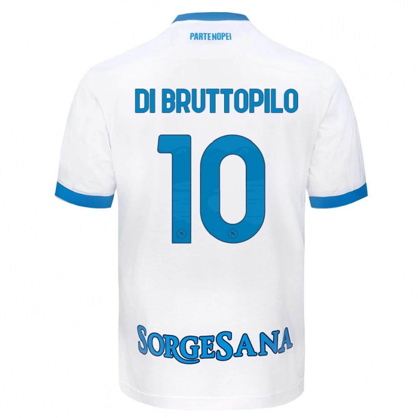 Danxen Niño Camiseta Giuseppe Ambrosino Di Bruttopilo #10 Blanco Azul Cielo 2ª Equipación 2026/27 La Camisa