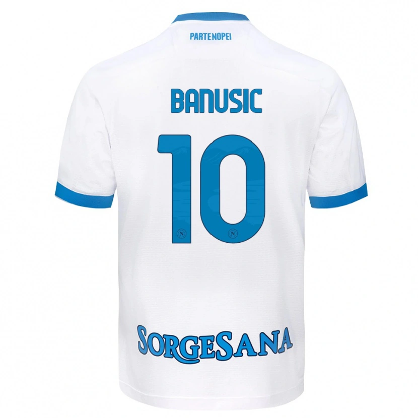 Danxen Niño Camiseta Marija Banušić #10 Blanco Azul Cielo 2ª Equipación 2026/27 La Camisa