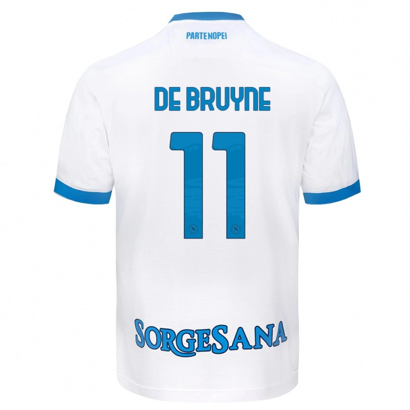 Danxen Niño Camiseta Kevin De Bruyne #11 Blanco Azul Cielo 2ª Equipación 2026/27 La Camisa