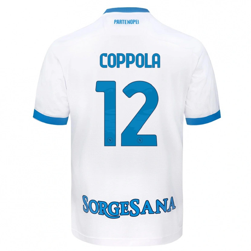 Danxen Niño Camiseta Bernard Coppola #12 Blanco Azul Cielo 2ª Equipación 2026/27 La Camisa