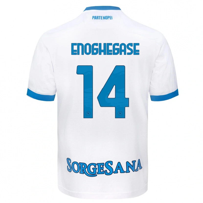 Danxen Niño Camiseta Favour Enoghegase #14 Blanco Azul Cielo 2ª Equipación 2026/27 La Camisa
