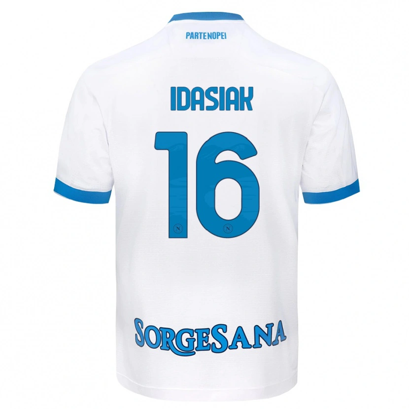 Danxen Niño Camiseta Hubert Idasiak #16 Blanco Azul Cielo 2ª Equipación 2026/27 La Camisa