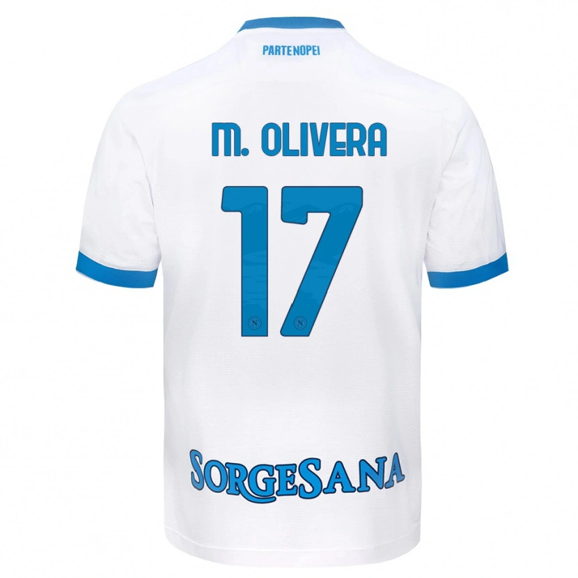 Danxen Niño Camiseta Mathías Olivera #17 Blanco Azul Cielo 2ª Equipación 2026/27 La Camisa
