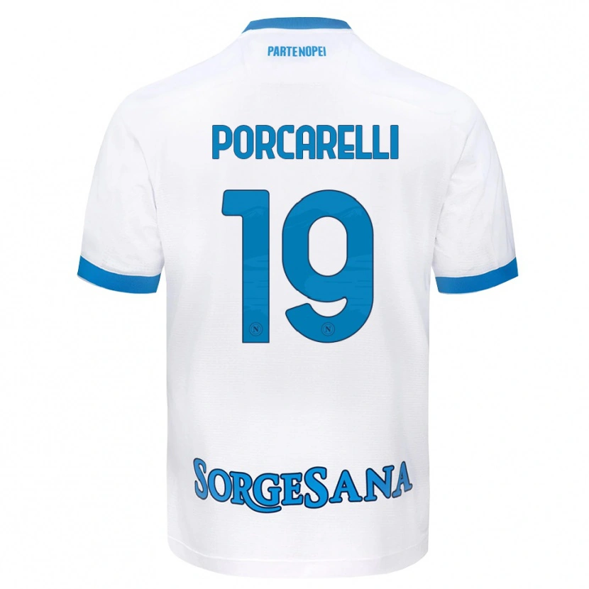 Danxen Niño Camiseta Maddelena Porcarelli #19 Blanco Azul Cielo 2ª Equipación 2026/27 La Camisa
