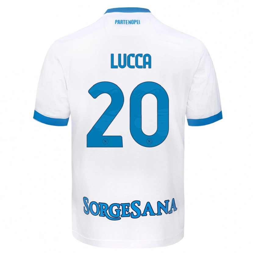 Danxen Niño Camiseta Lorenzo Lucca #20 Blanco Azul Cielo 2ª Equipación 2026/27 La Camisa