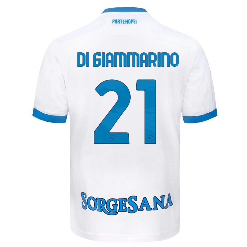 Danxen Niño Camiseta Virginia Di Giammarino #21 Blanco Azul Cielo 2ª Equipación 2026/27 La Camisa