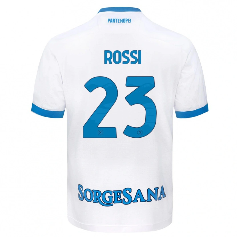 Danxen Niño Camiseta Leonardo Rossi #23 Blanco Azul Cielo 2ª Equipación 2026/27 La Camisa