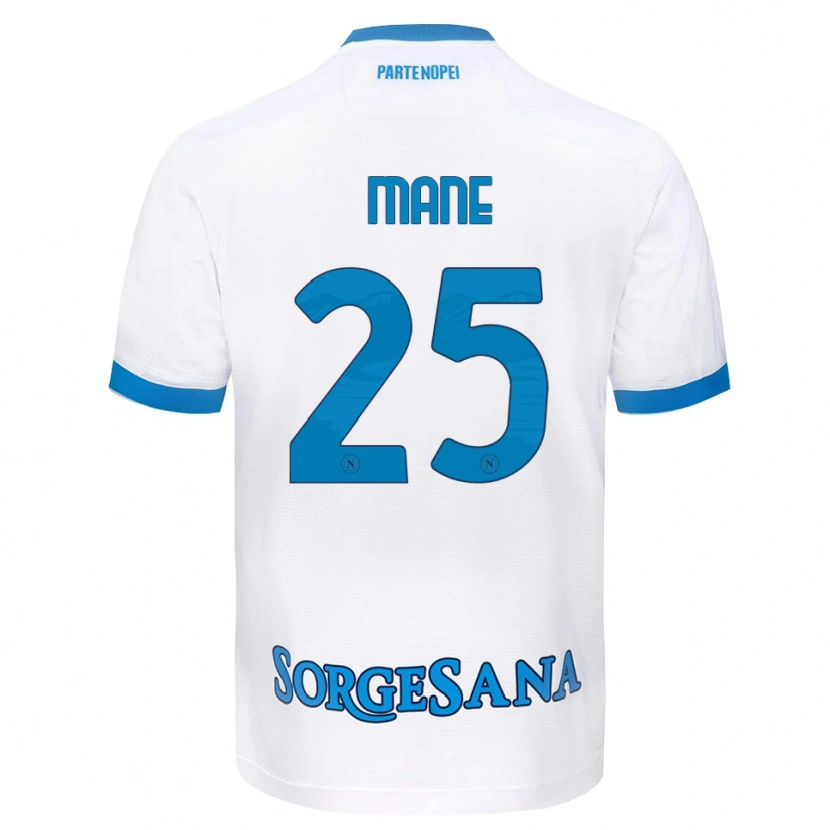 Danxen Niño Camiseta Balla Mousa Mane #25 Blanco Azul Cielo 2ª Equipación 2026/27 La Camisa