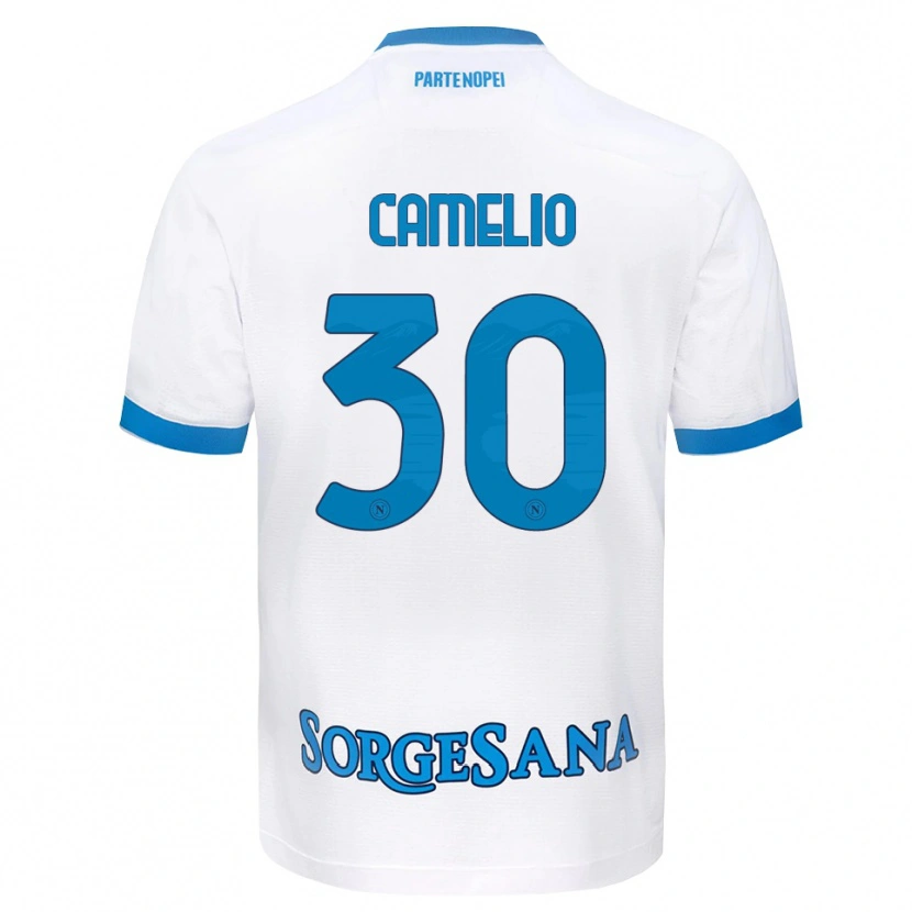 Danxen Niño Camiseta Umberto Camelio #30 Blanco Azul Cielo 2ª Equipación 2026/27 La Camisa