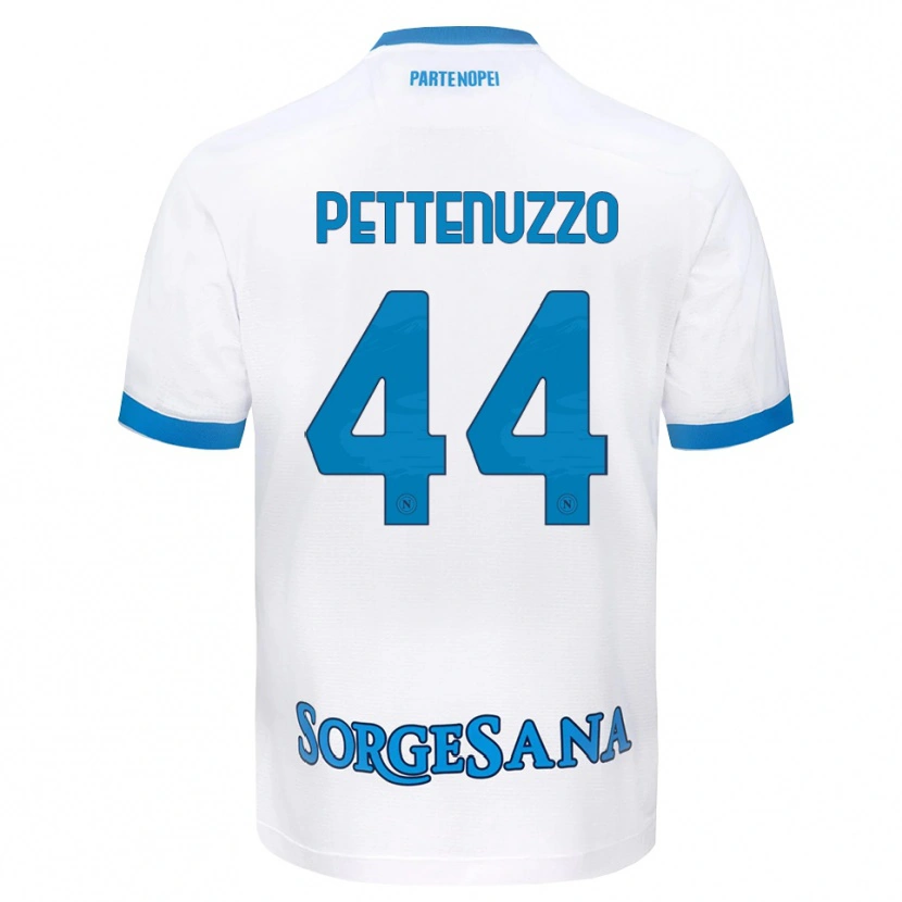 Danxen Niño Camiseta Tecla Pettenuzzo #44 Blanco Azul Cielo 2ª Equipación 2026/27 La Camisa