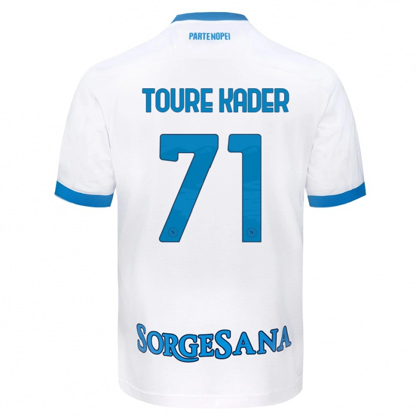 Danxen Niño Camiseta Aziz Toure Kader #71 Blanco Azul Cielo 2ª Equipación 2026/27 La Camisa