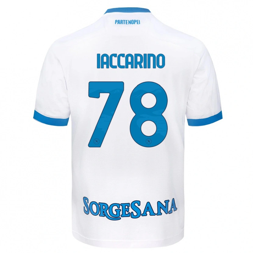 Danxen Niño Camiseta Gennaro Iaccarino #78 Blanco Azul Cielo 2ª Equipación 2026/27 La Camisa