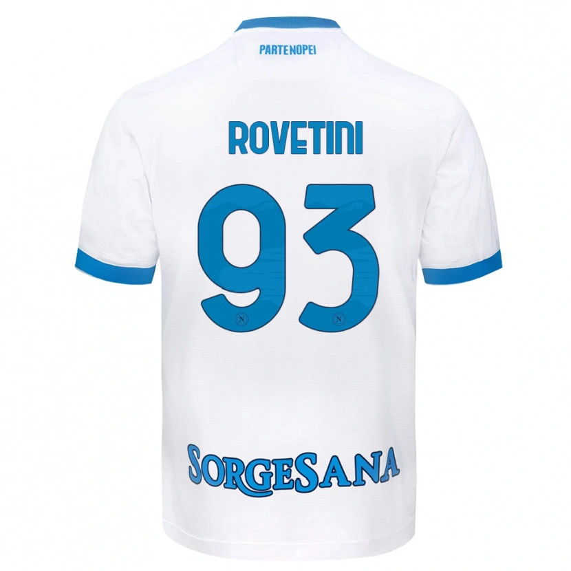 Danxen Niño Camiseta Alessandro Rovetini #93 Blanco Azul Cielo 2ª Equipación 2026/27 La Camisa