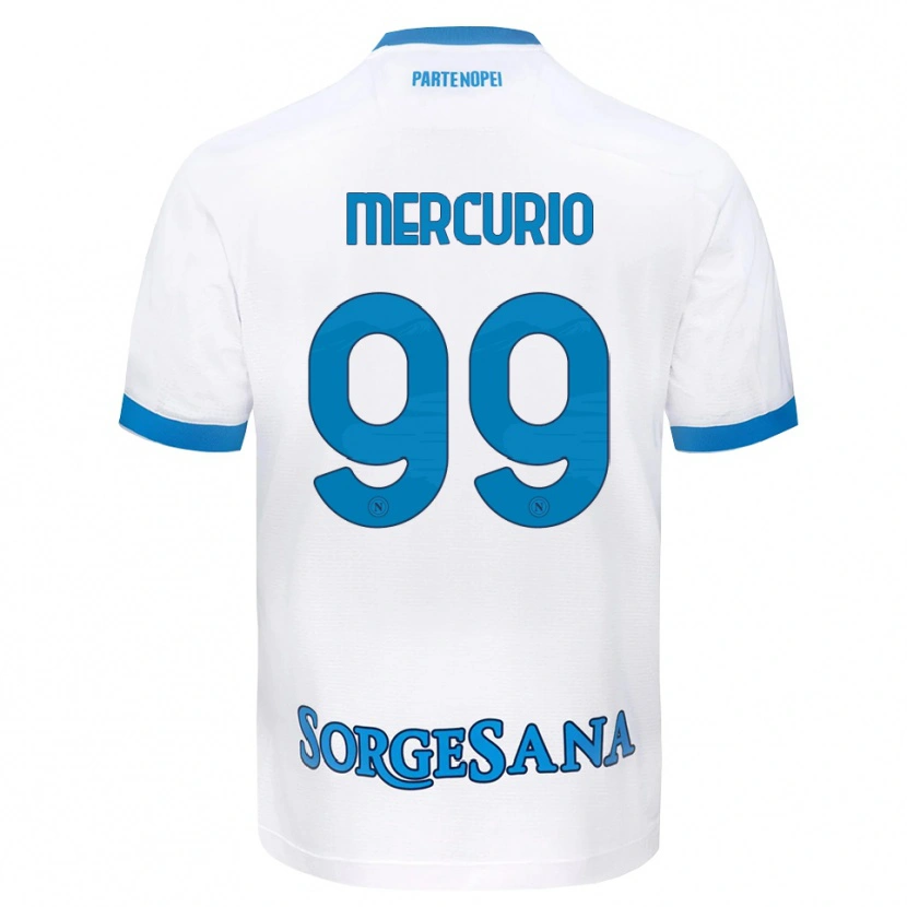 Danxen Niño Camiseta Giovanni Mercurio #99 Blanco Azul Cielo 2ª Equipación 2026/27 La Camisa