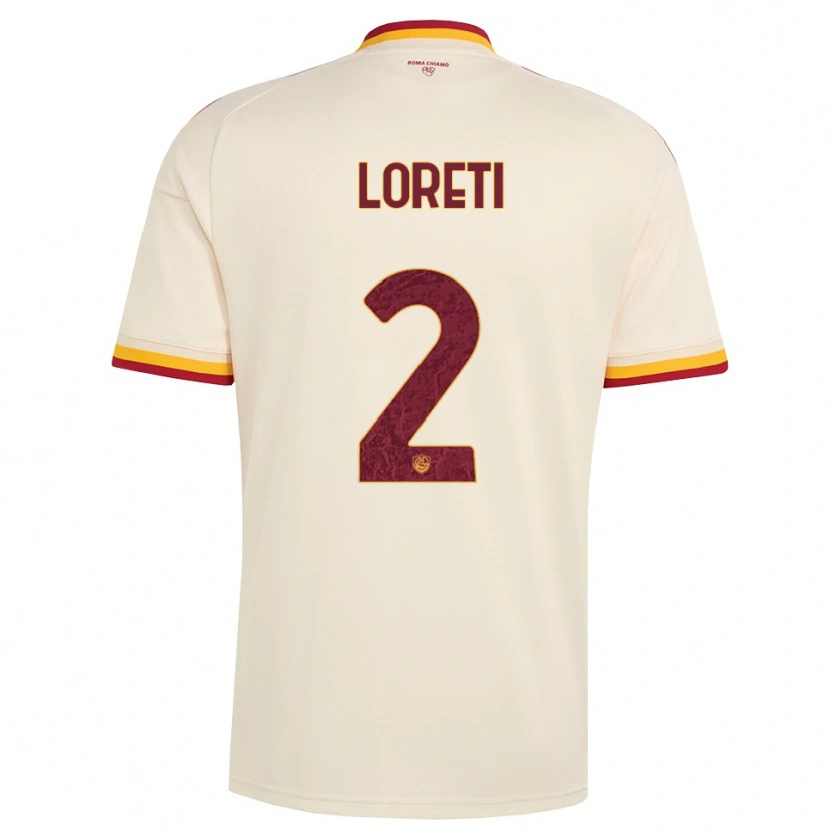 Danxen Niño Camiseta Mirko Loreti #2 Champán Rojo Amarillo 2ª Equipación 2026/27 La Camisa