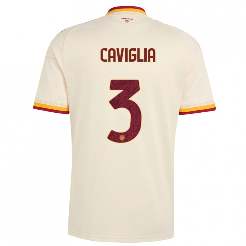 Danxen Niño Camiseta Manuel Caviglia #3 Champán Rojo Amarillo 2ª Equipación 2026/27 La Camisa