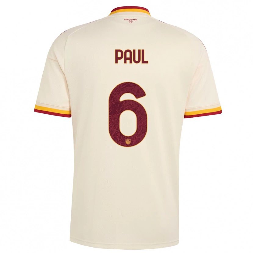 Danxen Niño Camiseta Daniele Paul #6 Champán Rojo Amarillo 2ª Equipación 2026/27 La Camisa