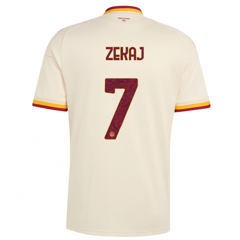 Danxen Niño Camiseta Alvin Zekaj #7 Champán Rojo Amarillo 2ª Equipación 2026/27 La Camisa