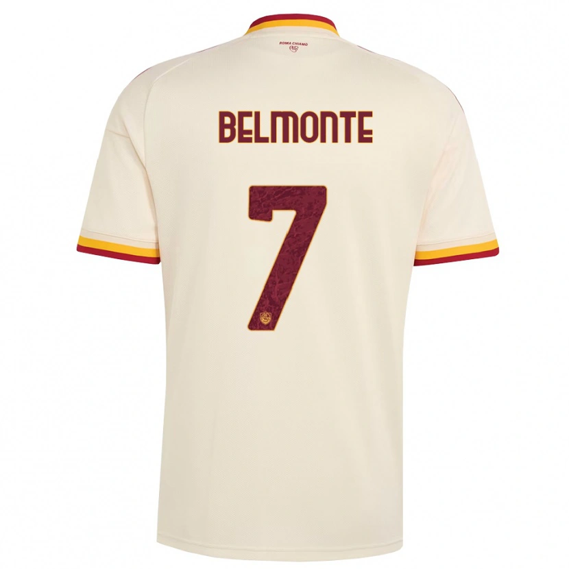 Danxen Niño Camiseta Samuele Belmonte #7 Champán Rojo Amarillo 2ª Equipación 2026/27 La Camisa
