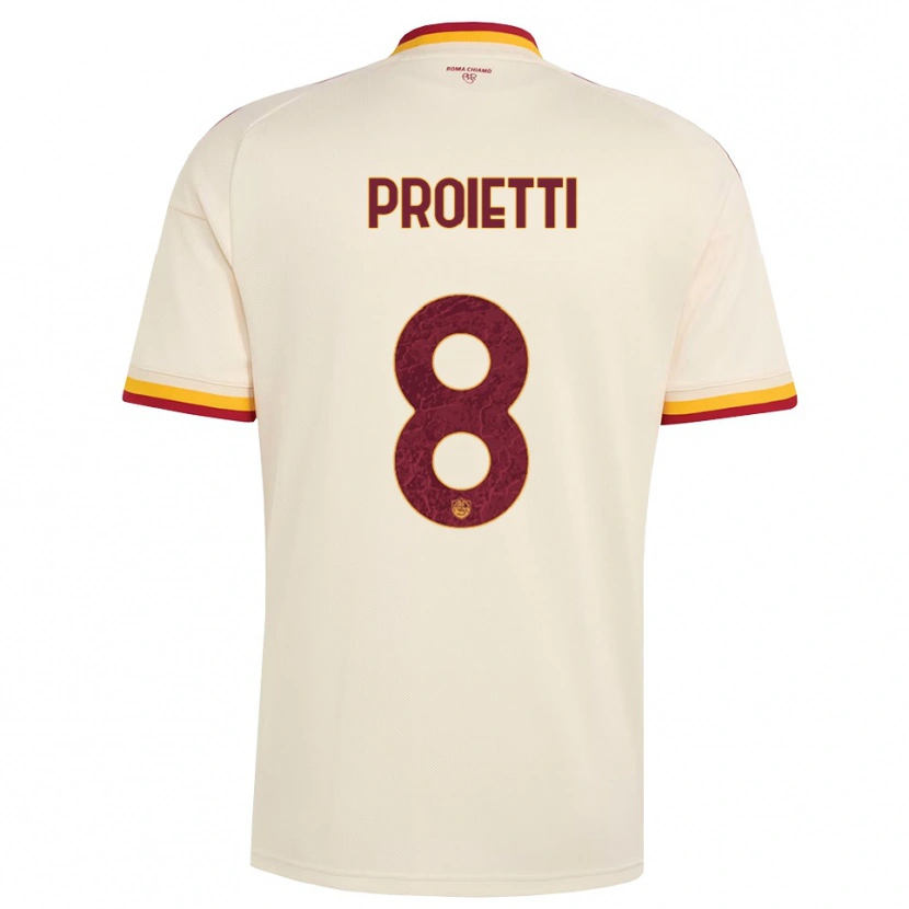 Danxen Niño Camiseta Mauro Proietti #8 Champán Rojo Amarillo 2ª Equipación 2026/27 La Camisa