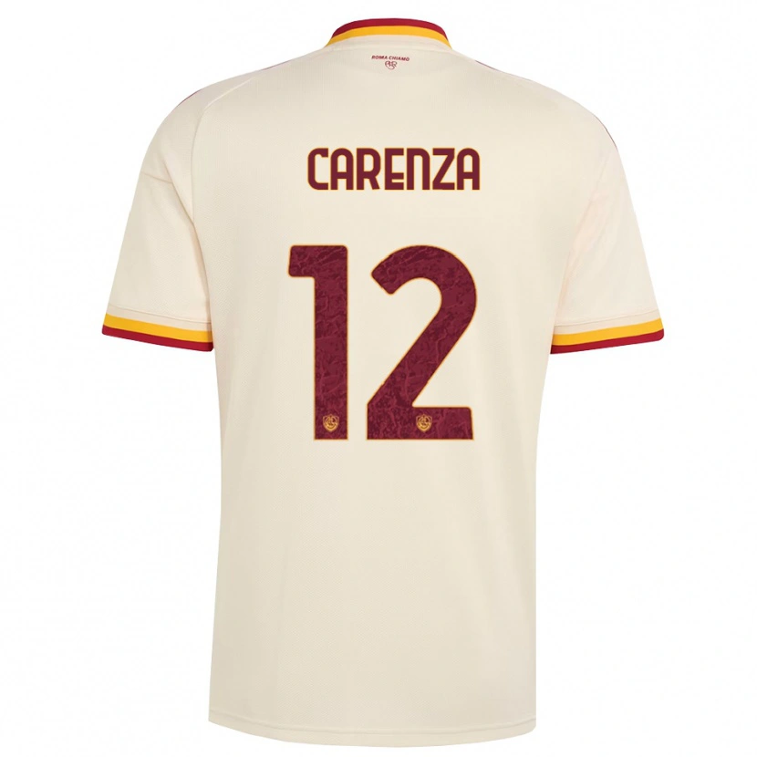 Danxen Niño Camiseta Dario Carenza #12 Champán Rojo Amarillo 2ª Equipación 2026/27 La Camisa