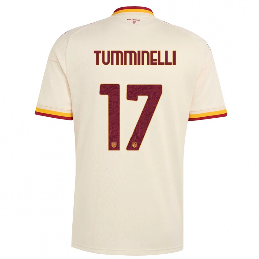 Danxen Niño Camiseta Gianmarco Tumminelli #17 Champán Rojo Amarillo 2ª Equipación 2026/27 La Camisa