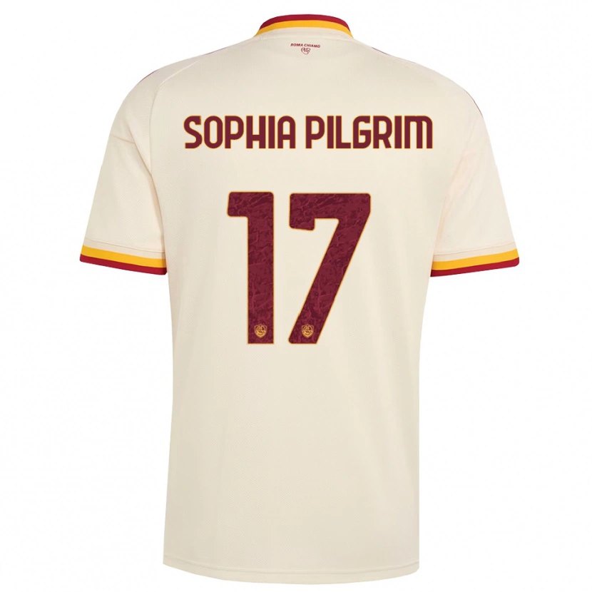 Danxen Niño Camiseta Alayah Sophia Pilgrim #17 Champán Rojo Amarillo 2ª Equipación 2026/27 La Camisa