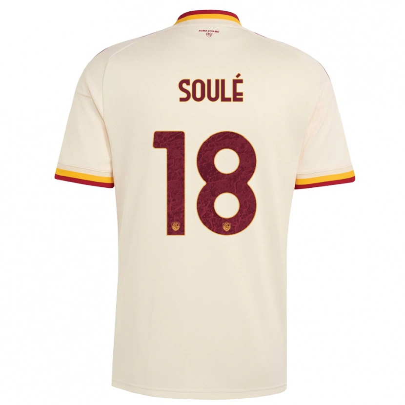 Danxen Niño Camiseta Matías Soulé #18 Champán Rojo Amarillo 2ª Equipación 2026/27 La Camisa