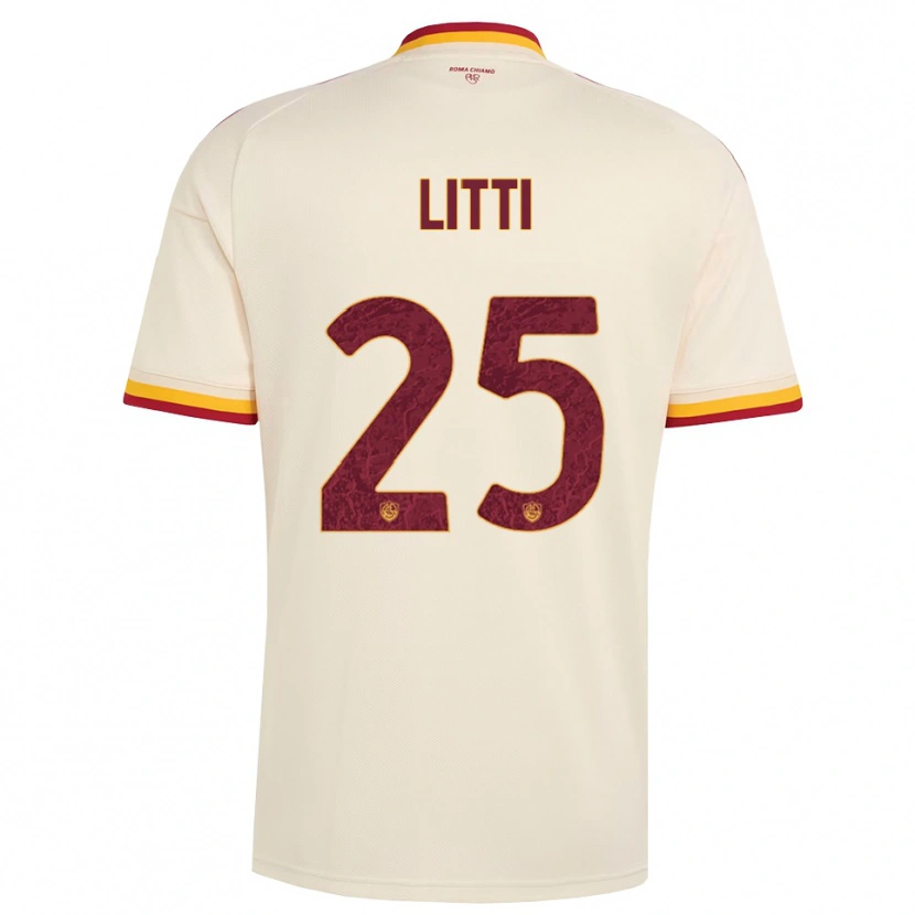 Danxen Niño Camiseta Marco Litti #25 Champán Rojo Amarillo 2ª Equipación 2026/27 La Camisa