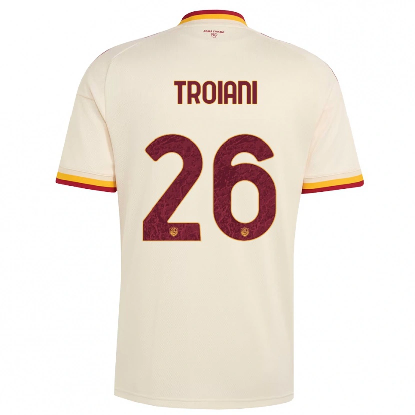 Danxen Niño Camiseta Nicolò Troiani #26 Champán Rojo Amarillo 2ª Equipación 2026/27 La Camisa