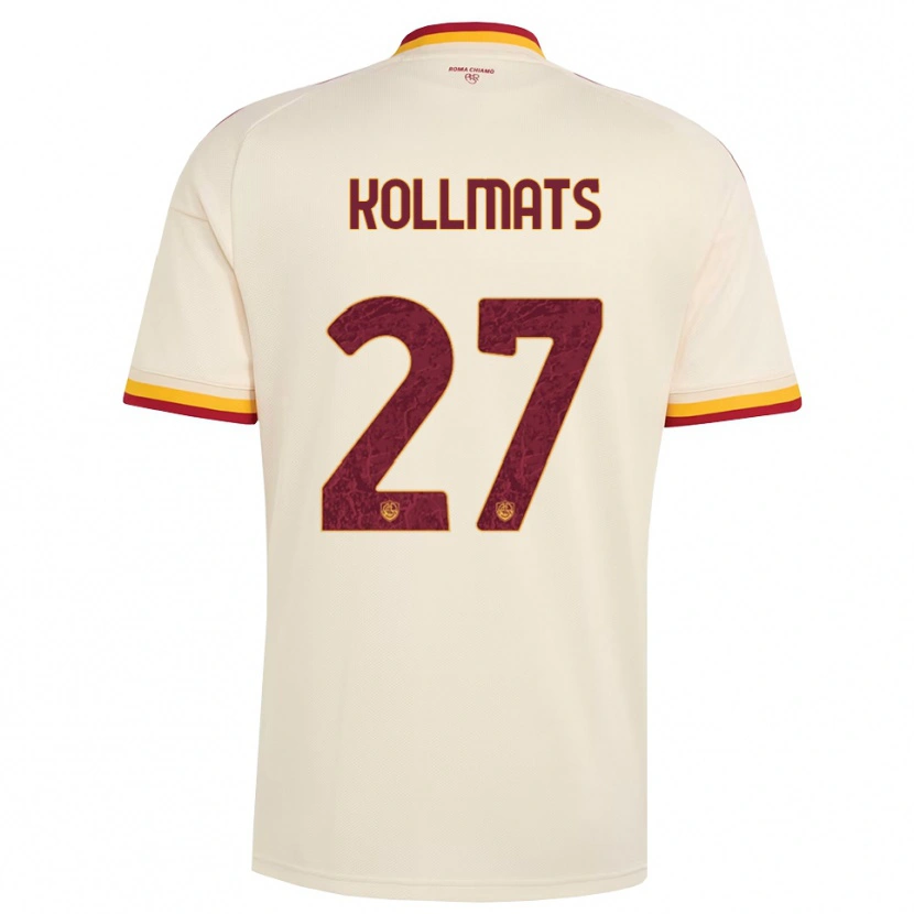 Danxen Niño Camiseta Beata Kollmats #27 Champán Rojo Amarillo 2ª Equipación 2026/27 La Camisa