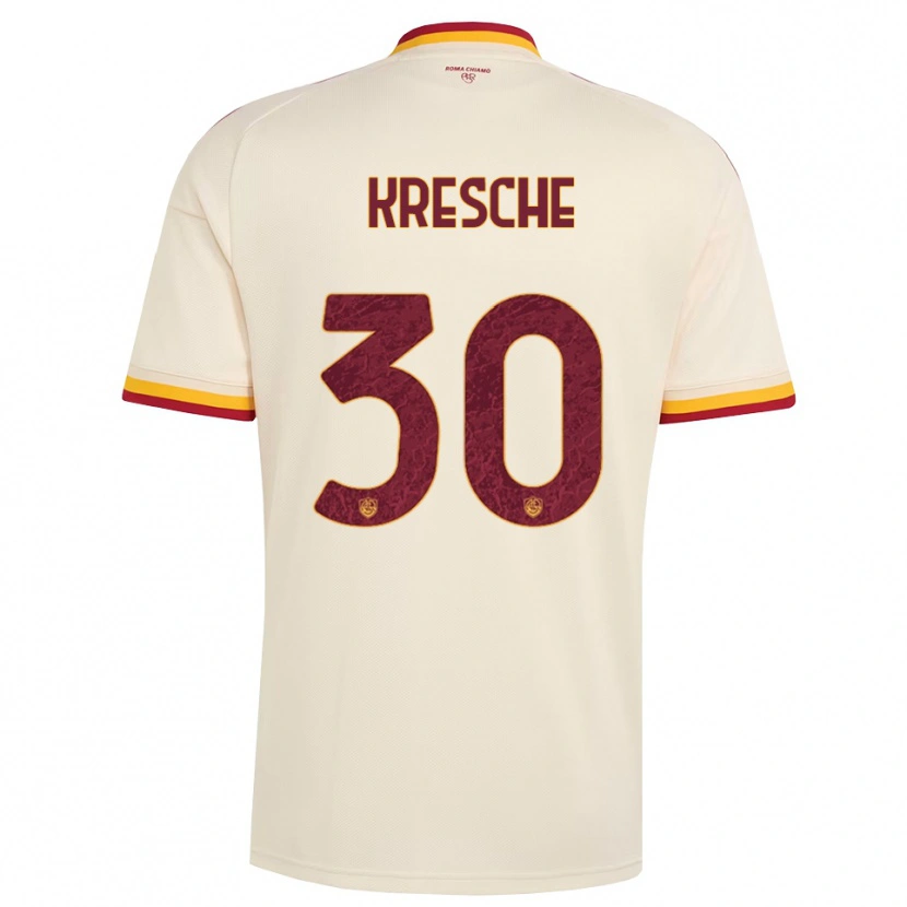 Danxen Niño Camiseta Isabella Kresche #30 Champán Rojo Amarillo 2ª Equipación 2026/27 La Camisa