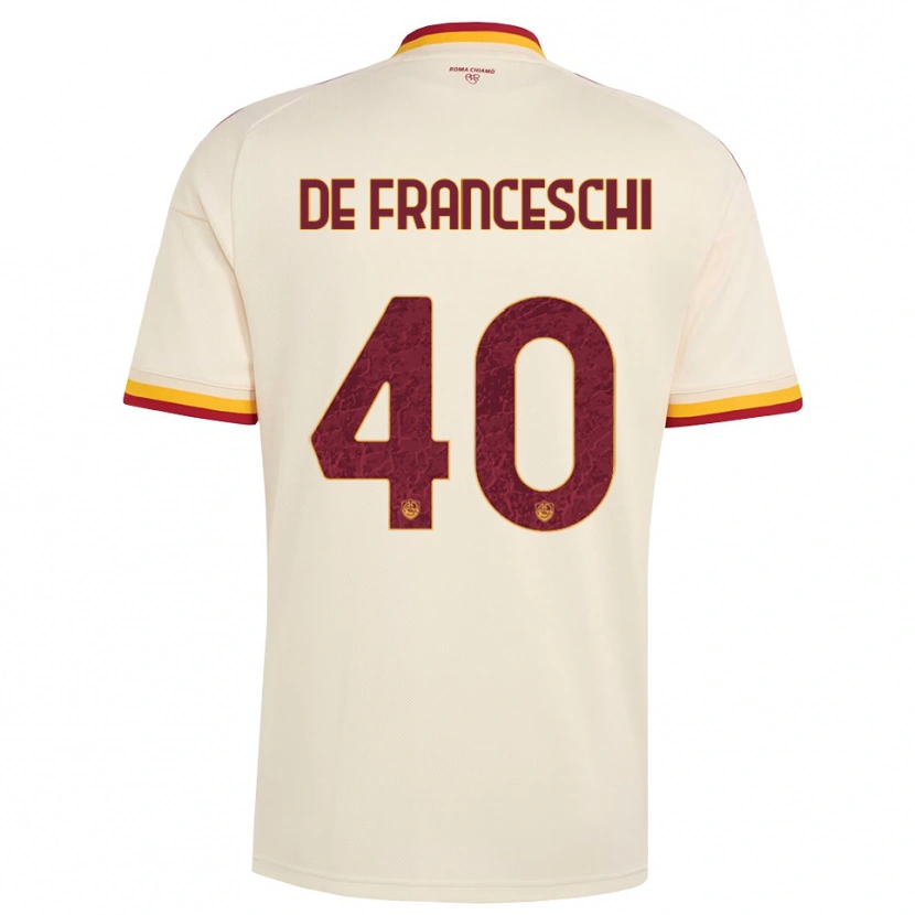 Danxen Niño Camiseta Leonardo De Franceschi #40 Champán Rojo Amarillo 2ª Equipación 2026/27 La Camisa