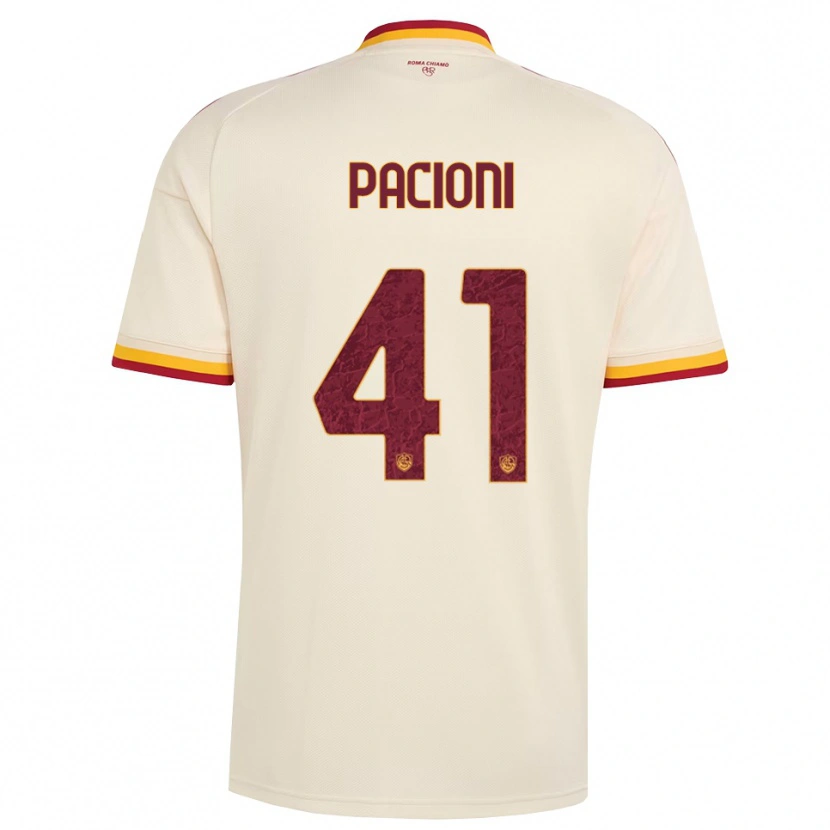 Danxen Niño Camiseta Eleonora Pacioni #41 Champán Rojo Amarillo 2ª Equipación 2026/27 La Camisa