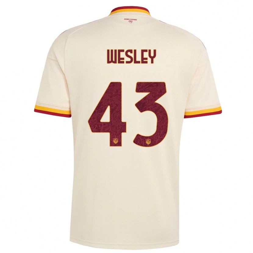 Danxen Niño Camiseta Wesley Vinícius França Lima #43 Champán Rojo Amarillo 2ª Equipación 2026/27 La Camisa