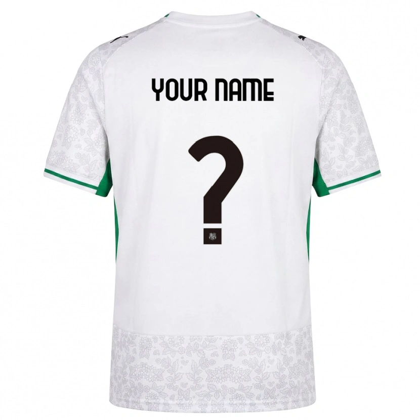 Danxen Niño Camiseta Su Nombre #0 Blanco Negro Verde 2ª Equipación 2026/27 La Camisa