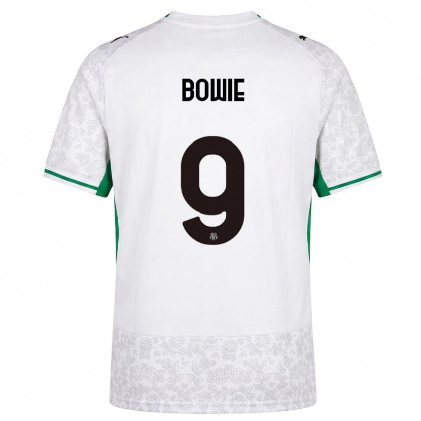 Danxen Niño Camiseta Kieron Bowie #9 Blanco Negro Verde 2ª Equipación 2026/27 La Camisa