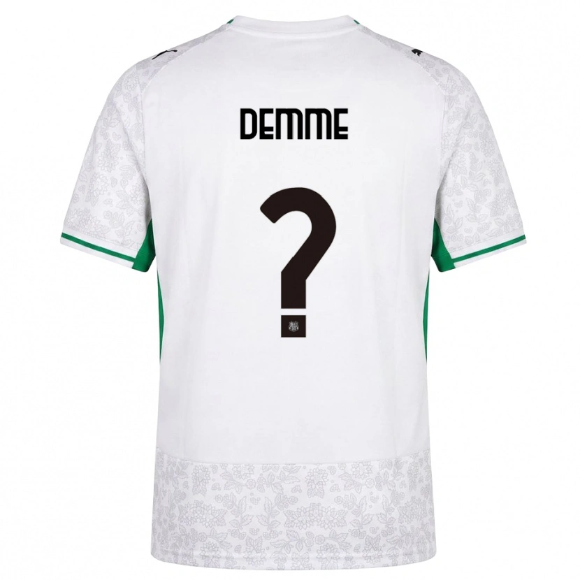 Danxen Niño Camiseta Antonio Demme #0 Blanco Negro Verde 2ª Equipación 2026/27 La Camisa