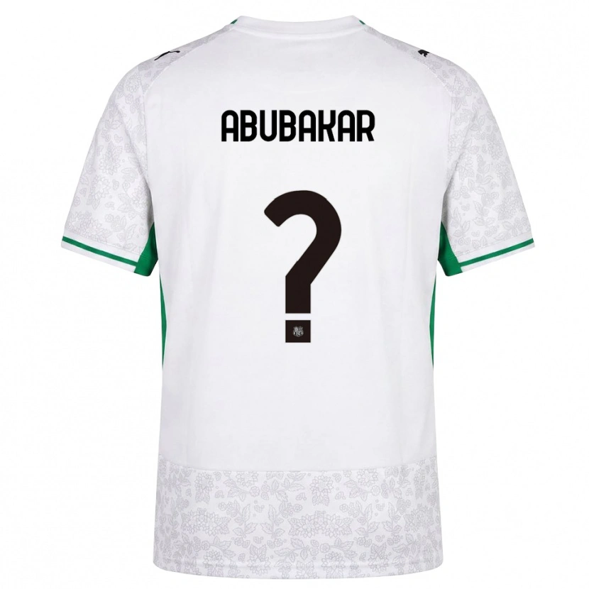 Danxen Niño Camiseta Salim Abubakar #0 Blanco Negro Verde 2ª Equipación 2026/27 La Camisa