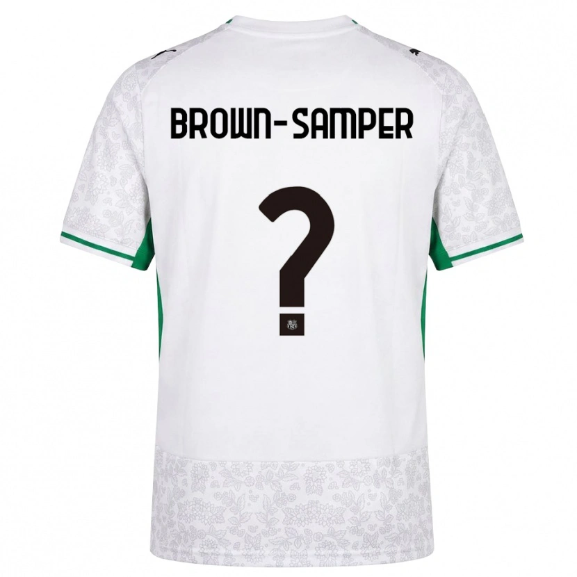 Danxen Niño Camiseta Isaac Brown-Samper #0 Blanco Negro Verde 2ª Equipación 2026/27 La Camisa