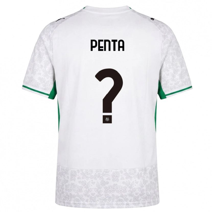 Danxen Niño Camiseta Mattia Penta #0 Blanco Negro Verde 2ª Equipación 2026/27 La Camisa