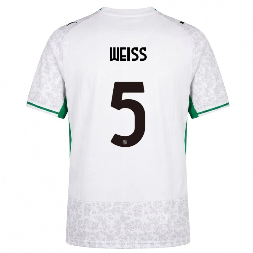 Danxen Niño Camiseta David Weiss #5 Blanco Negro Verde 2ª Equipación 2026/27 La Camisa