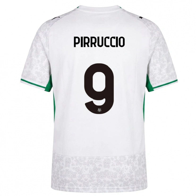 Danxen Niño Camiseta Federico Pirruccio #9 Blanco Negro Verde 2ª Equipación 2026/27 La Camisa