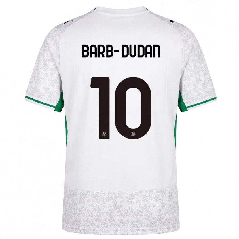 Danxen Niño Camiseta Marco Barb-Dudan #10 Blanco Negro Verde 2ª Equipación 2026/27 La Camisa