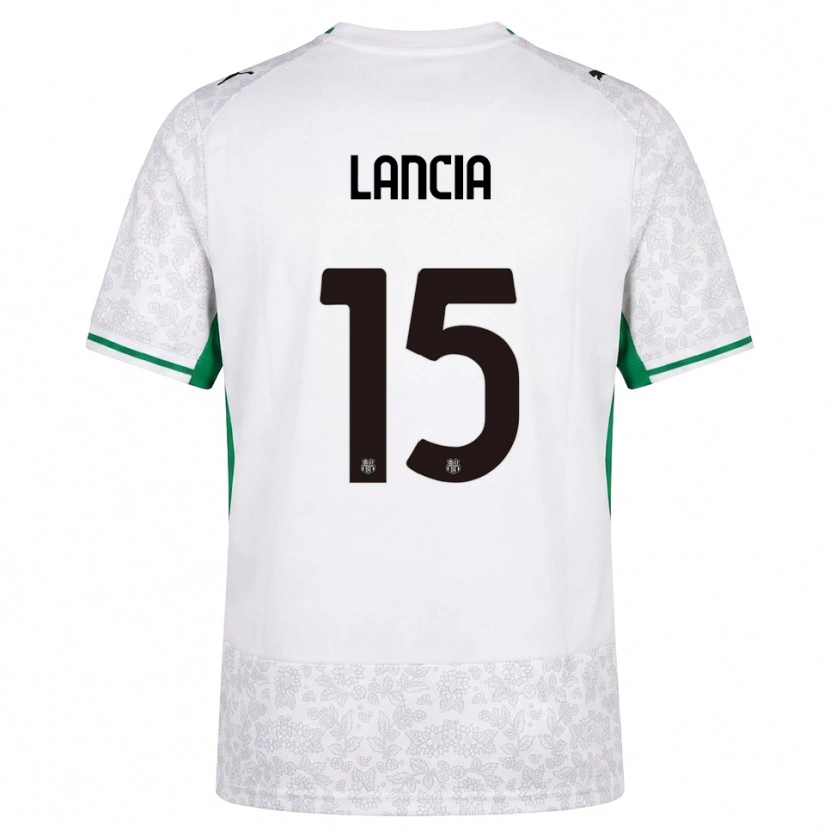 Danxen Niño Camiseta Filippo Lancia #15 Blanco Negro Verde 2ª Equipación 2026/27 La Camisa