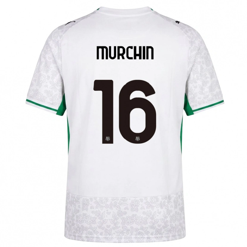 Danxen Niño Camiseta Adrian Murchin #16 Blanco Negro Verde 2ª Equipación 2026/27 La Camisa