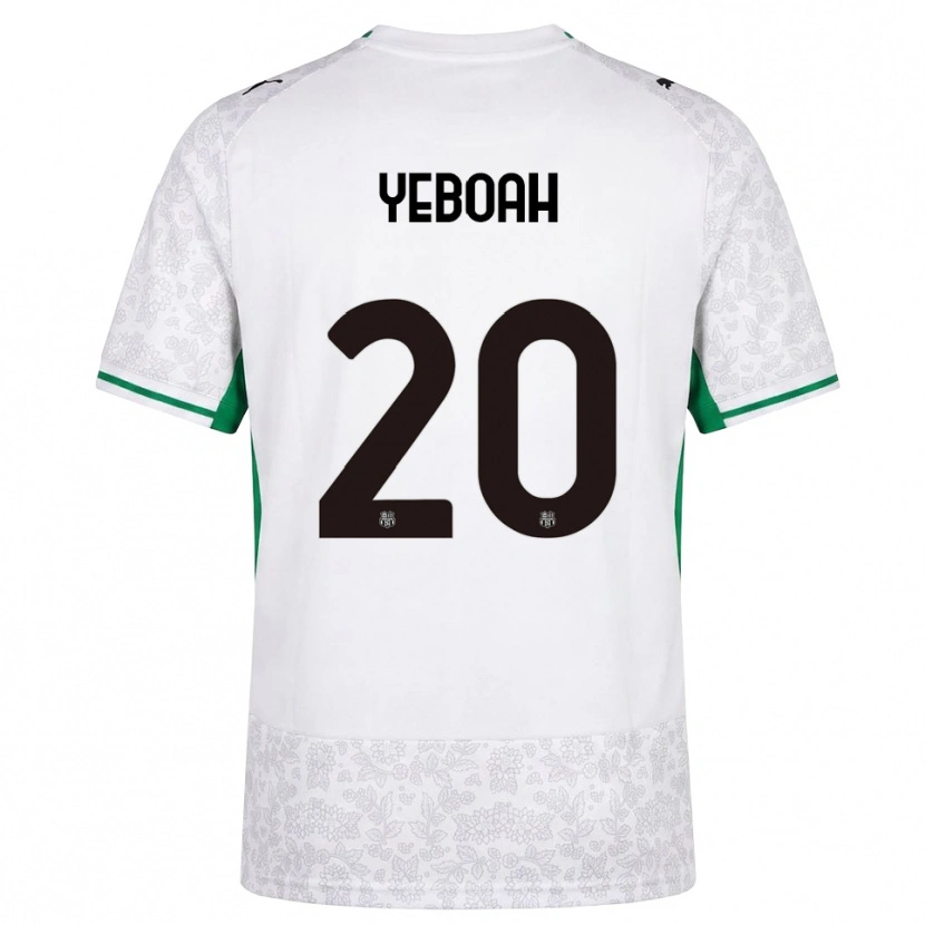 Danxen Niño Camiseta Daniel Yeboah #20 Blanco Negro Verde 2ª Equipación 2026/27 La Camisa
