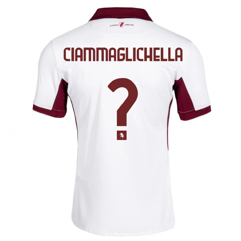 Danxen Niño Camiseta Aaron Ciammaglichella #0 Burdeos Blanco Rojo 2ª Equipación 2026/27 La Camisa