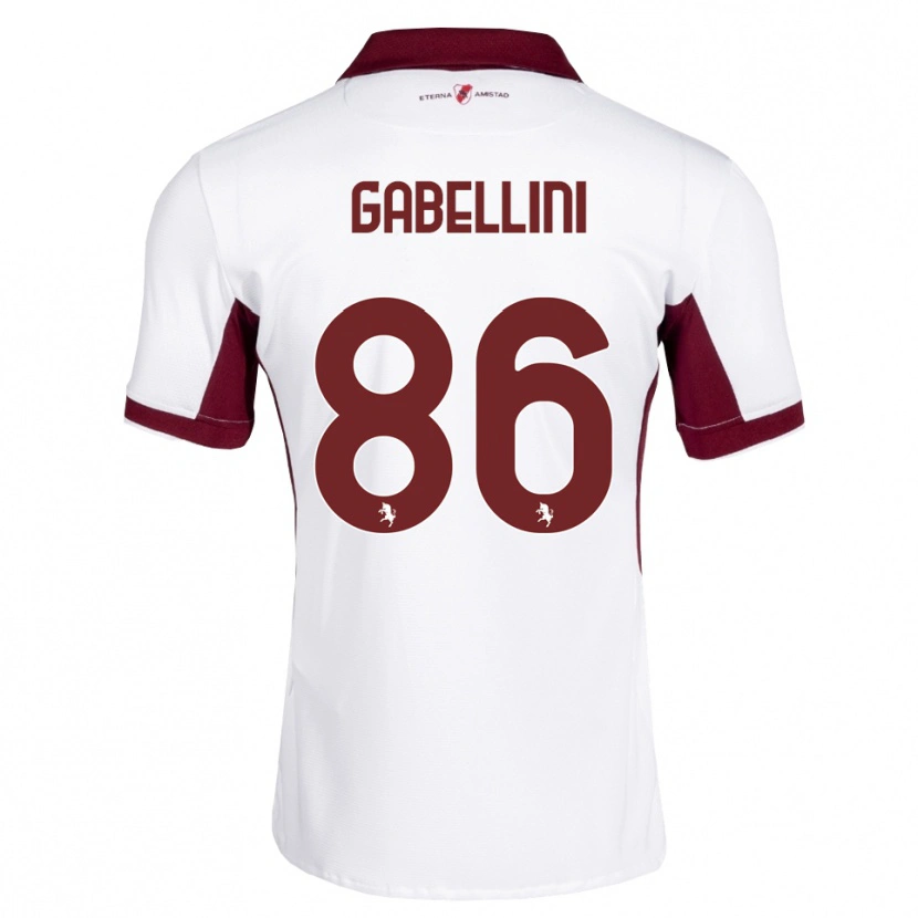 Danxen Niño Camiseta Tommaso Gabellini #86 Burdeos Blanco Rojo 2ª Equipación 2026/27 La Camisa